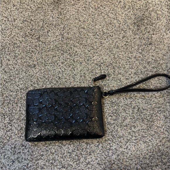Coach Signature Embossed Wristlet - Picture 2 of 3